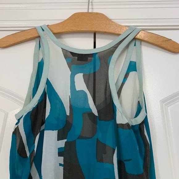 ❤️Armani Exchange Blouse Sheer Sleeveles Racerback - Picture 6 of 6